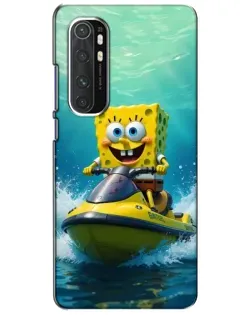 Чехол для Xiaomi Mi Note 10 Lite с картинкой «Спанч Боб на гидроцикле» Чехол для Xiaomi Mi Note 10 Lite с картинкой «Спанч Боб на гидроцикле»