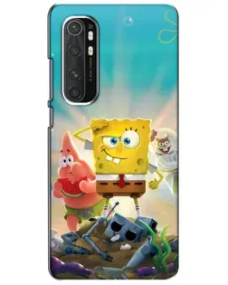 Чехол для Xiaomi Mi Note 10 Lite с картинкой «Спанч Боб победитель»