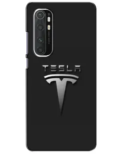 Чехол для Xiaomi Mi Note 10 Lite с картинкой «Стальной логотип Tesla» Чехол для Xiaomi Mi Note 10 Lite с картинкой «Стальной логотип Tesla»
