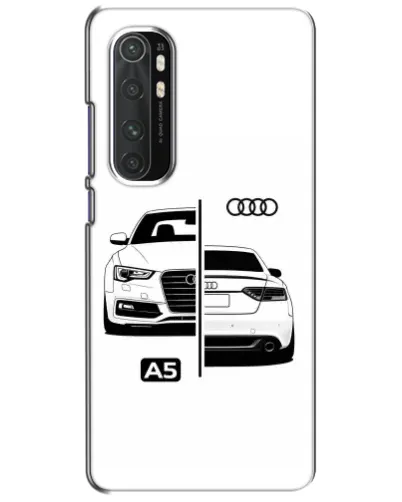 Чехол для Xiaomi Mi Note 10 Lite с картинкой «Audi — контрастный дизайн»