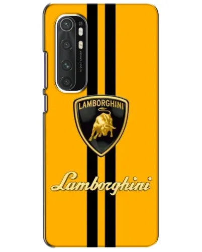 Чехол для Xiaomi Mi Note 10 Lite с картинкой «Lamborghini Stripe желтый»