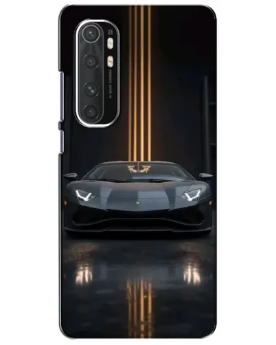 Чехол для Xiaomi Mi Note 10 Lite с картинкой «Lamborghini золотые линии»