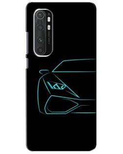 Чохол для Xiaomi Mi Note 10 Lite з картинкою «Блакитний силует Lamborghini» Чохол для Xiaomi Mi Note 10 Lite з картинкою «Блакитний силует Lamborghini»