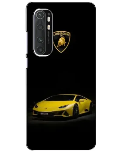 Чехол для Xiaomi Mi Note 10 Lite с картинкой «Lamborghini желтый акцент»
