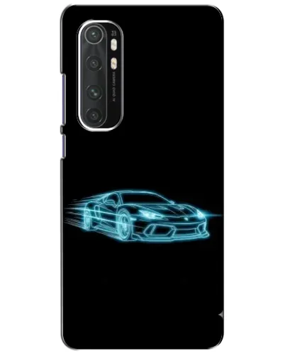 Чехол для Xiaomi Mi Note 10 Lite с картинкой «Неоновый контур Lamborghini»