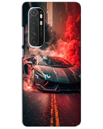 Чехол для Xiaomi Mi Note 10 Lite с картинкой «Lamborghini красный дым»