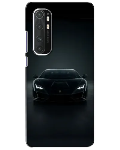 Чехол для Xiaomi Mi Note 10 Lite с картинкой «Черный Lamborghini Aventador»