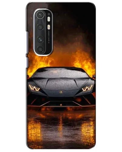 Чехол для Xiaomi Mi Note 10 Lite с картинкой «Lamborghini в огне»