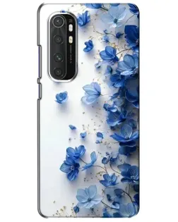 Чехол для Xiaomi Mi Note 10 Lite с картинкой «Голубой цветочный каскад»