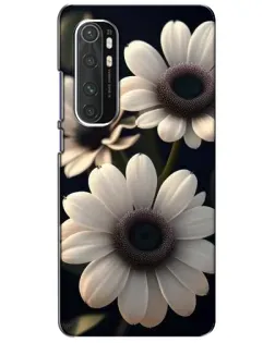 Чехол для Xiaomi Mi Note 10 Lite с картинкой «Белые маргаритки макро»