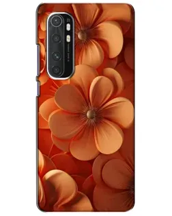 Чехол для Xiaomi Mi Note 10 Lite с картинкой «Оранжевый макро цветок»