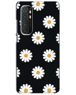 Чехол для Xiaomi Mi Note 10 Lite с картинкой «Ромашки на черном»