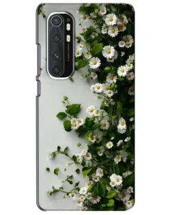 Чехол для Xiaomi Mi Note 10 Lite с картинкой «Ветка мелких белых цветов»