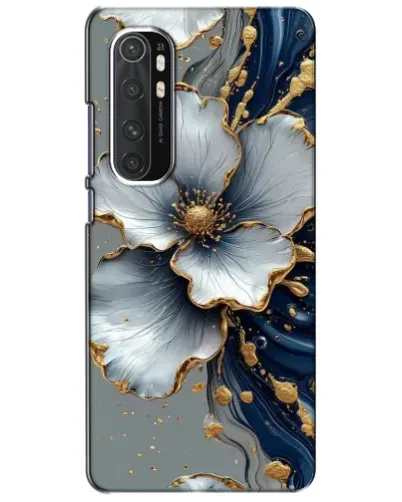 Чехол для Xiaomi Mi Note 10 Lite с картинкой «Белый цветок и золотой флюид» Чехол для Xiaomi Mi Note 10 Lite с картинкой «Белый цветок и золотой флюид»