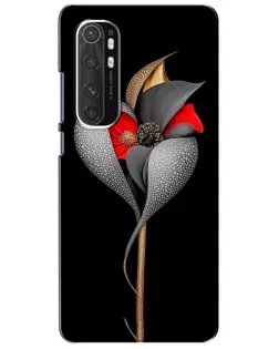 Чехол для Xiaomi Mi Note 10 Lite с картинкой «Серебряный фантазийный цветок»
