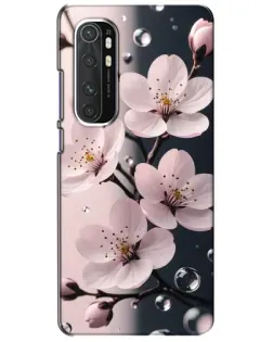 Чехол для Xiaomi Mi Note 10 Lite с картинкой «Нежная сакура и капли»