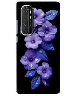 Чохол для Xiaomi Mi Note 10 Lite з картинкою «Фіолетові квіти з росою» Чохол для Xiaomi Mi Note 10 Lite з картинкою «Фіолетові квіти з росою»