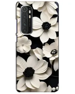 Чехол для Xiaomi Mi Note 10 Lite с картинкой «Объемные белые цветы»