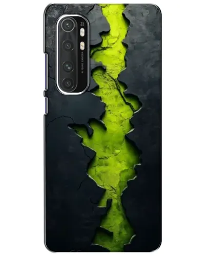 Чехол для Xiaomi Mi Note 10 Lite с картинкой «Салатовый разлом скалы»