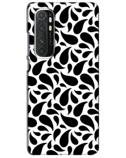 Чехол для Xiaomi Mi Note 10 Lite с картинкой «Контрастные черные капли»