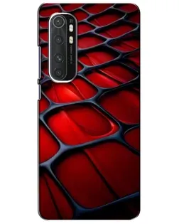 Чехол для Xiaomi Mi Note 10 Lite с картинкой «Красная глянцевая сетка»