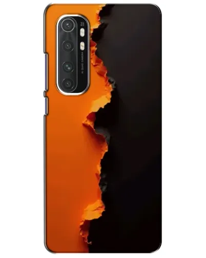 Чехол для Xiaomi Mi Note 10 Lite с картинкой «Оранжевый разлом»