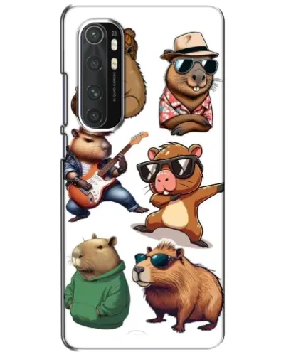 Чехол для Xiaomi Mi Note 10 Lite с картинкой «Крутые капибары музыканты» Чехол для Xiaomi Mi Note 10 Lite с картинкой «Крутые капибары музыканты»