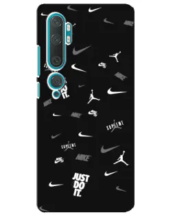 Чехол для Xiaomi Mi Note 10 с картинкой «Nike Black Pattern» Чехол для Xiaomi Mi Note 10 с картинкой «Nike Black Pattern»
