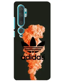Чехол для Xiaomi Mi Note 10 с картинкой «Оранжевый дым Adidas» Чехол для Xiaomi Mi Note 10 с картинкой «Оранжевый дым Adidas»