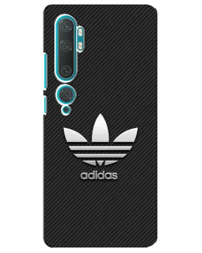 Чехол для Xiaomi Mi Note 10 с картинкой «Adidas Карбоновая текстура»