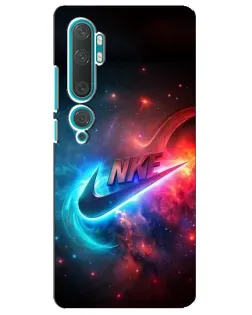 Чохол для Xiaomi Mi Note 10 з картинкою «Вогняний логотип Nike»