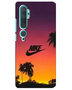 Чохол для Xiaomi Mi Note 10 з картинкою «Nike на заході сонця»