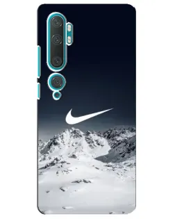 Чохол для Xiaomi Mi Note 10 з картинкою «Nike — зимові гори»