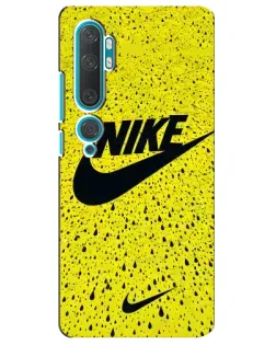 Чохол для Xiaomi Mi Note 10 з картинкою «Жовтий текстурний Nike»