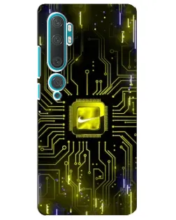 Чохол для Xiaomi Mi Note 10 з картинкою «Nike — золота іскра»