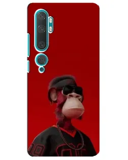 Чохол для Xiaomi Mi Note 10 з картинкою «Bored Ape в червоному»