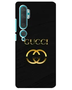 Чохол для Xiaomi Mi Note 10 з картинкою «Золотий логотип Gucci»