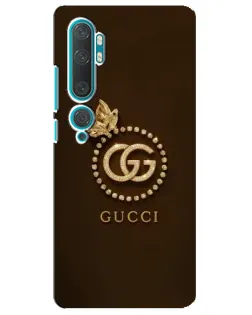 Чохол для Xiaomi Mi Note 10 з картинкою «Gucci — золотий метелик»