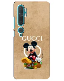 Чохол для Xiaomi Mi Note 10 з картинкою «Міккі Маус Gucci — крафт»