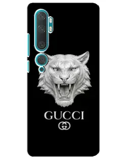 Чохол для Xiaomi Mi Note 10 з картинкою «Gucci — срібний лев»