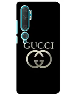 Чохол для Xiaomi Mi Note 10 з картинкою «Gucci — золото на чорному»