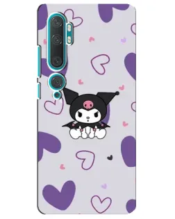 Чехол для Xiaomi Mi Note 10 с картинкой «Kuromi и лавандовые сердца» Чехол для Xiaomi Mi Note 10 с картинкой «Kuromi и лавандовые сердца»
