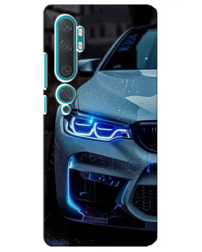 Чехол для Xiaomi Mi Note 10 с картинкой «Взгляд BMW с синими фарами»