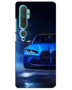 Чехол для Xiaomi Mi Note 10 с картинкой «Голубая BMW M4» Чехол для Xiaomi Mi Note 10 с картинкой «Голубая BMW M4»