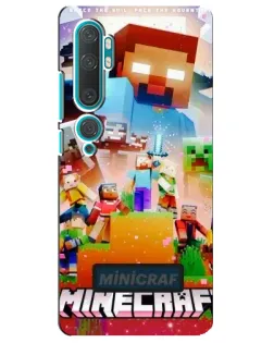 Чохол для Xiaomi Mi Note 10 з картинкою «Minecraft герої гри»
