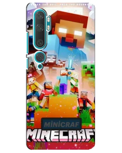 Чохол для Xiaomi Mi Note 10 з картинкою «Minecraft герої гри»