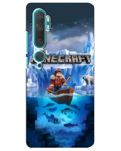 Чохол для Xiaomi Mi Note 10 з картинкою «Minecraft льодянийсвіт»