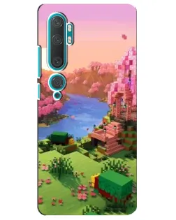 Чохол для Xiaomi Mi Note 10 з картинкою «Рожеве дерево Minecraft»