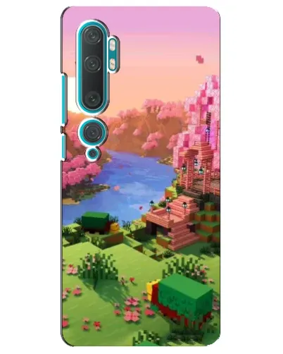 Чохол для Xiaomi Mi Note 10 з картинкою «Рожеве дерево Minecraft»