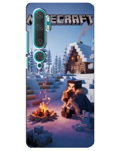 Чохол для Xiaomi Mi Note 10 з картинкою «Зимовий Minecraft»